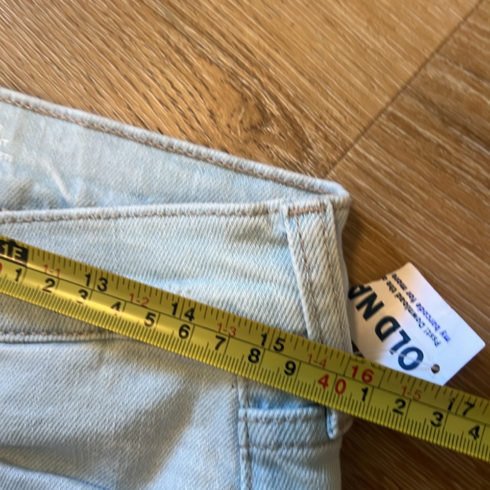 Old Navy Sky Hi Extra High Rise Straight Leg Raw Hem Ankle Stretch Jeans 12 - Picture 6 of 10